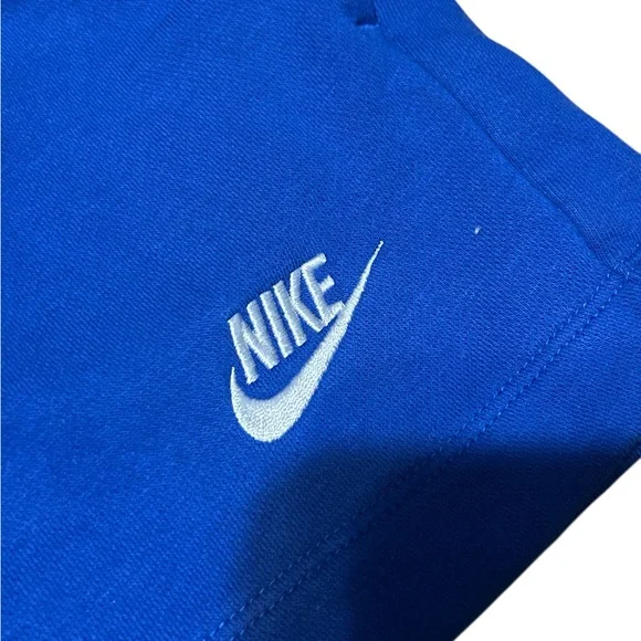 Nike Blue Sweat Shorts Women’s Large Cotton Blend Drawstring Athletic - Picture 4 of 10